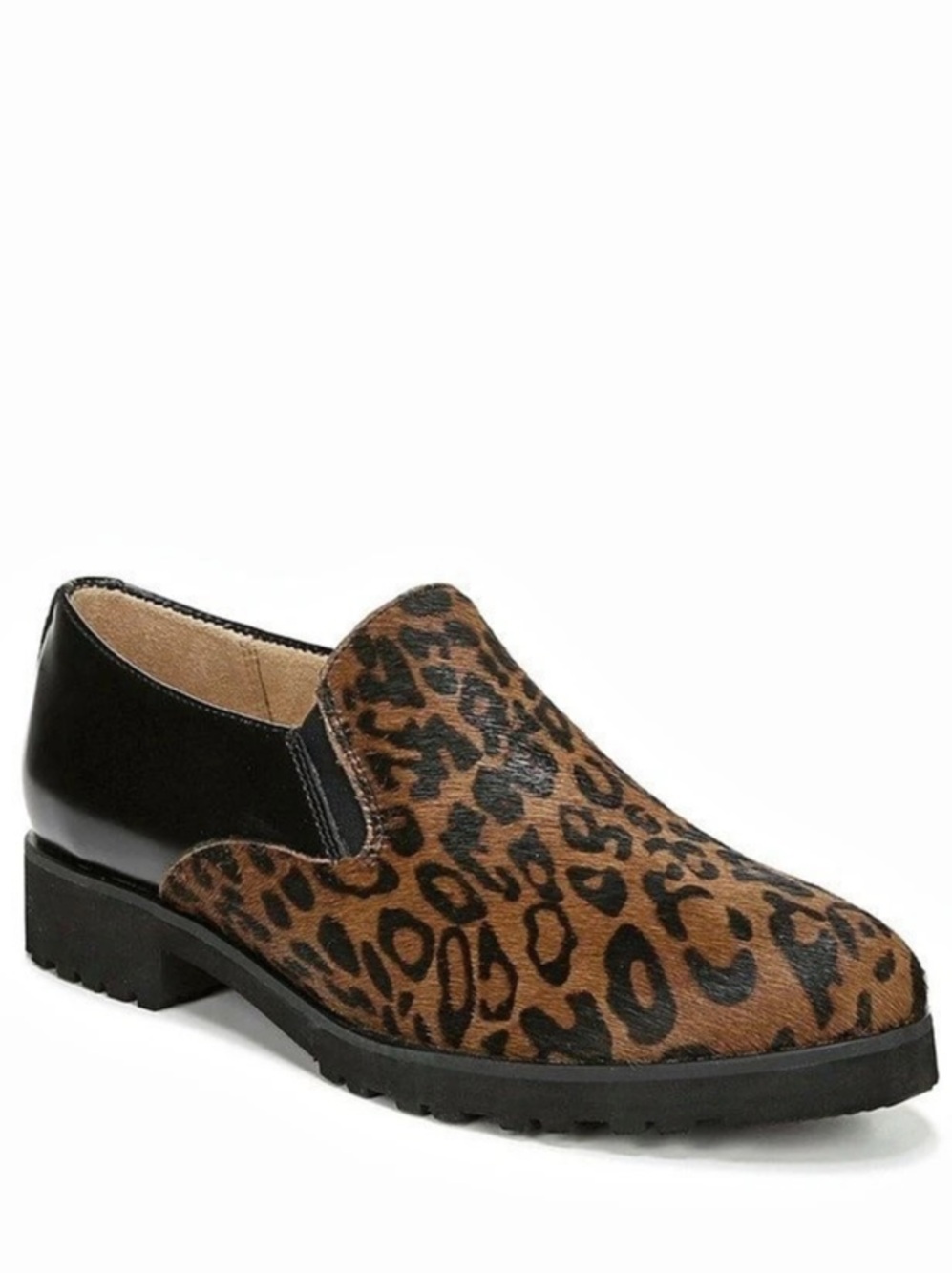 Naturalizer Womens Geraldine Calf Hair & Leather Loafer Slip On Flat size 8